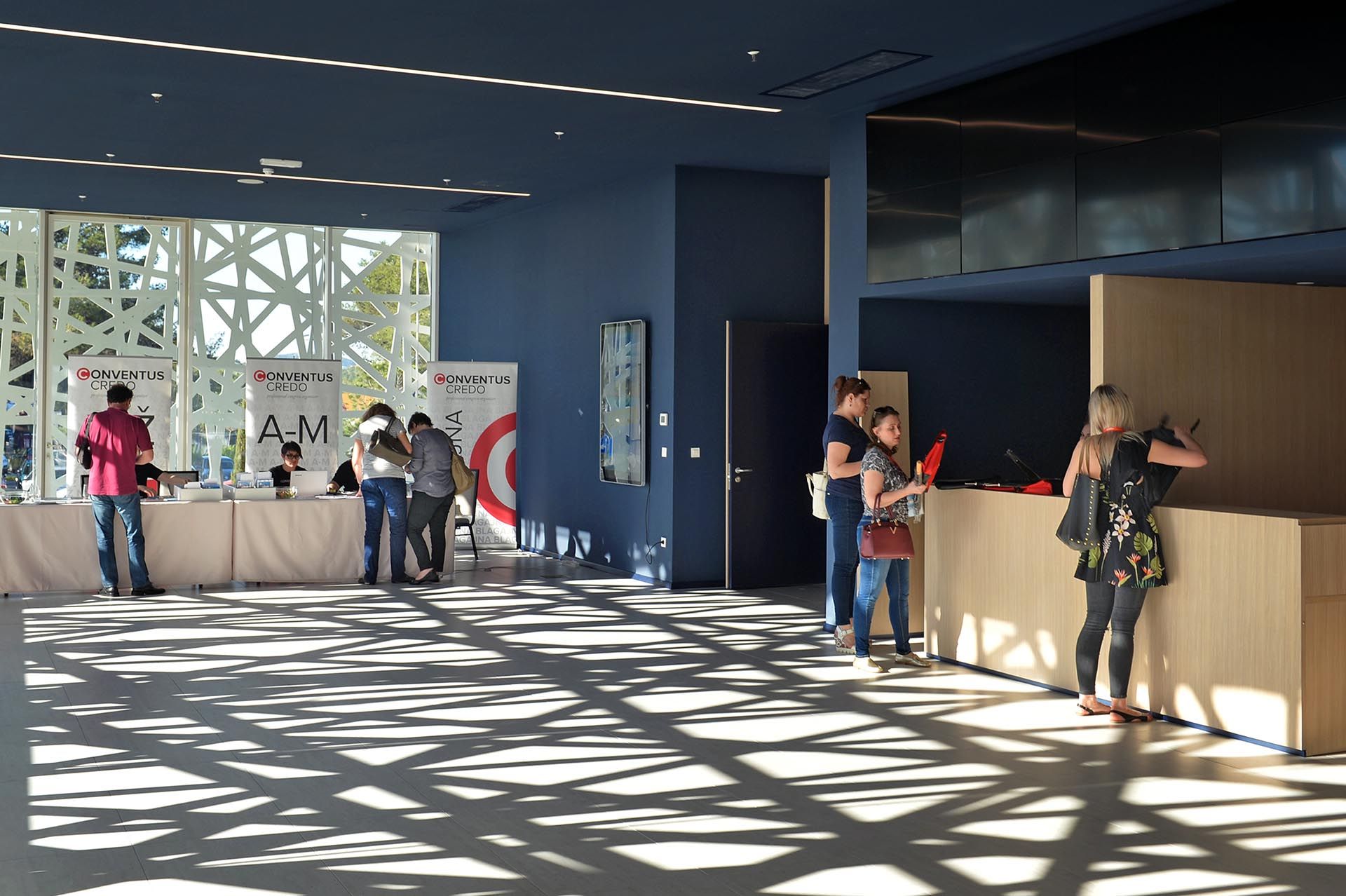 Amadria Park Convention Centre registration lobby with delegate check-in counters