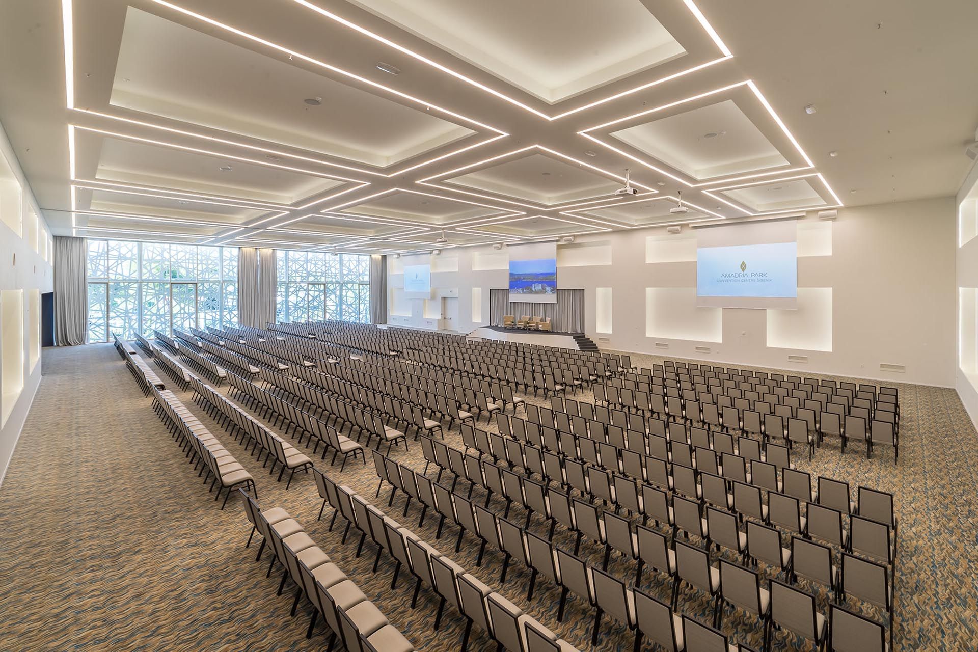 Amadria Park Convention Centre — Šibenik III hall stage with keynote speaker and front-row delegates