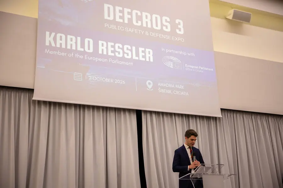 Karlo Ressler, Member of the European Parliament, speaking at DEFCROS 3